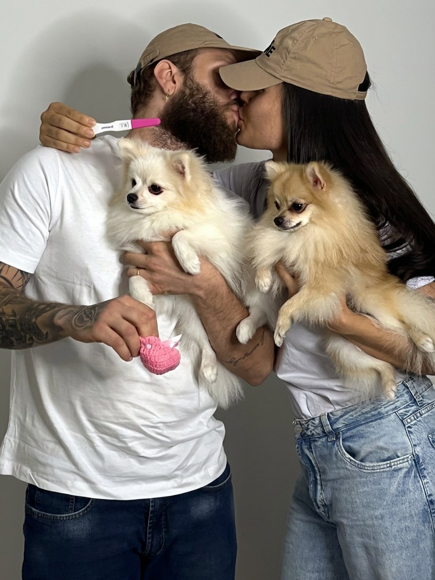 Com os cachorrinhos